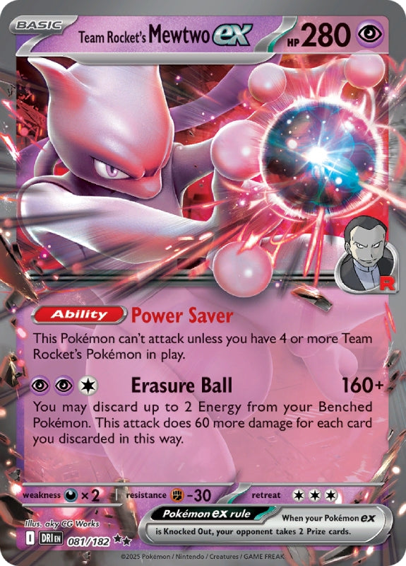 Team Rocket's Mewtwo ex (DRI 081) EN