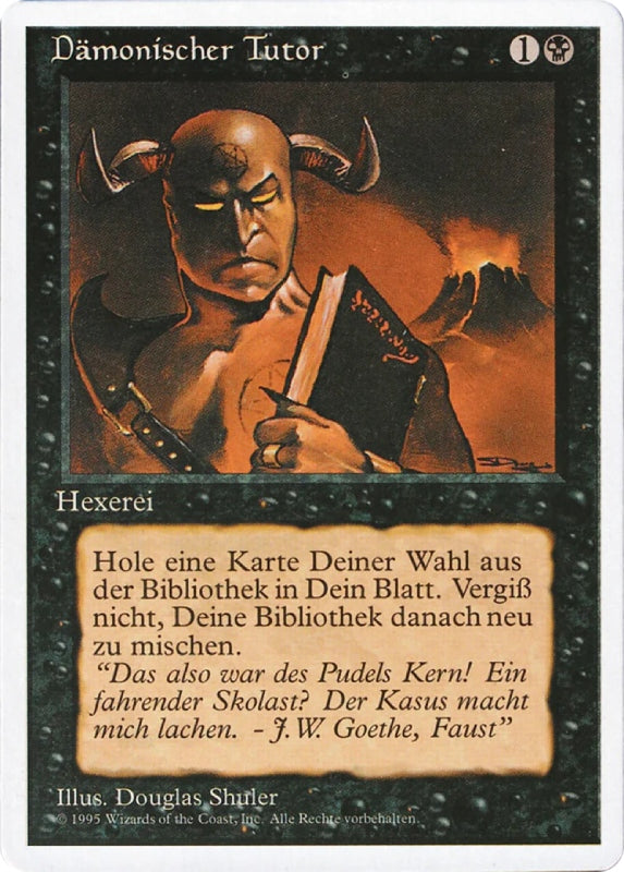 Demonic Tutor - Foreign White Bordered DE