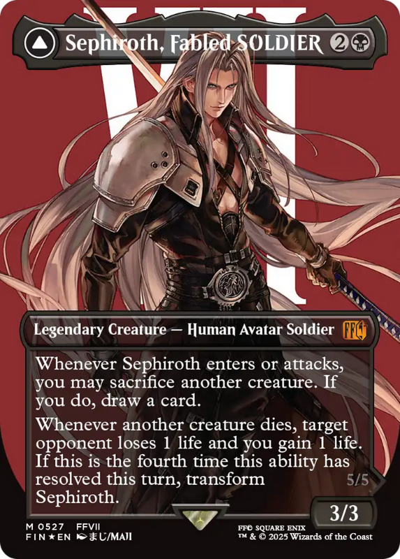 传奇士兵塞菲罗斯 // 单翼天使塞菲罗斯（V.4）- 最终幻想闪击箔 英文