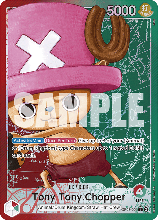 One Piece Card Game Tony Tony.Chopper OP08-001 Manga Alternate Art Englisch Near Mint