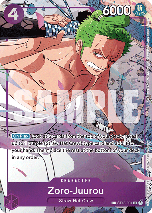 One Piece Card Game Zoro Juurou ST18-004 Special Rare Englisch Near Mint