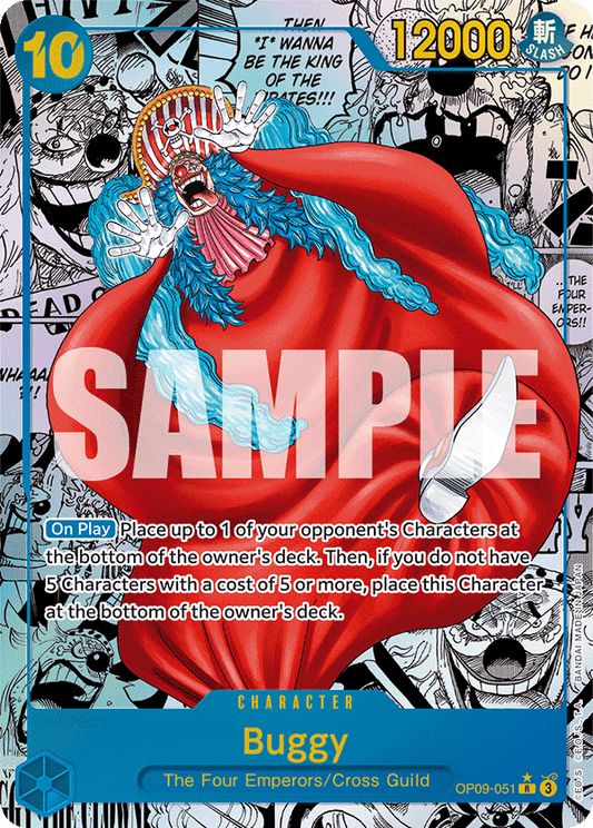 One Piece Card Game Buggy OP09-051 Manga Rare Englisch Near Mint