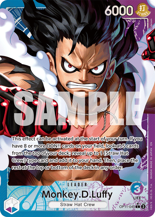 One Piece Card Game Monkey.D.Luffy OP11-040 Alt Art Englisch Near Mint