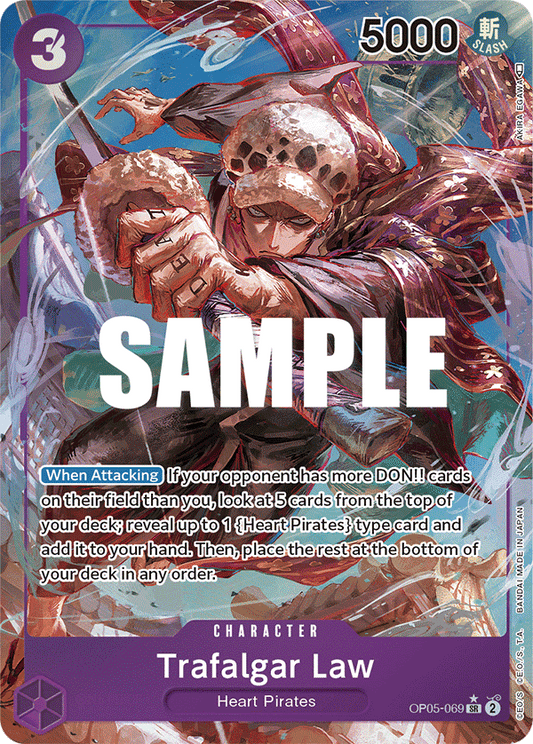 One Piece Card Game Trafalgar Law OP05-069 Alt Art Englisch Near Mint