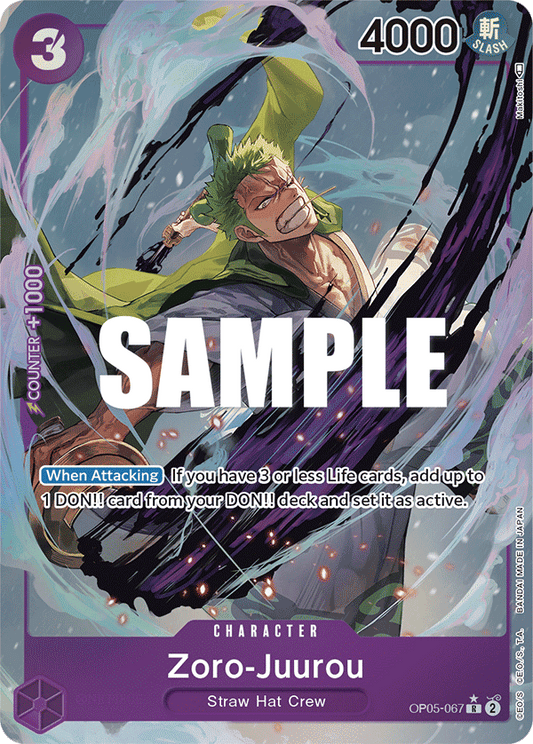 One Piece Card Game Zoro-Juurou OP05-067 Alt Art Englisch Near Mint
