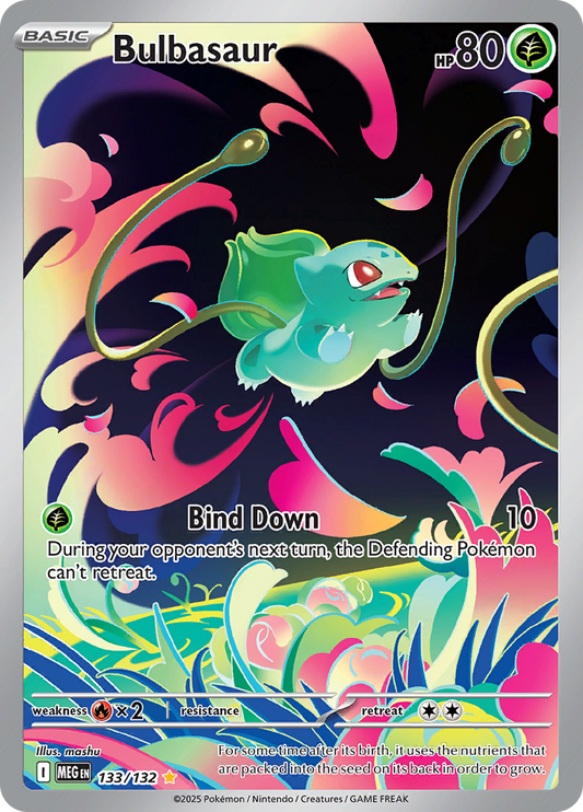 Pokemon TCG Bulbasaur 133/132 Illustration Rare Englisch Near Mint