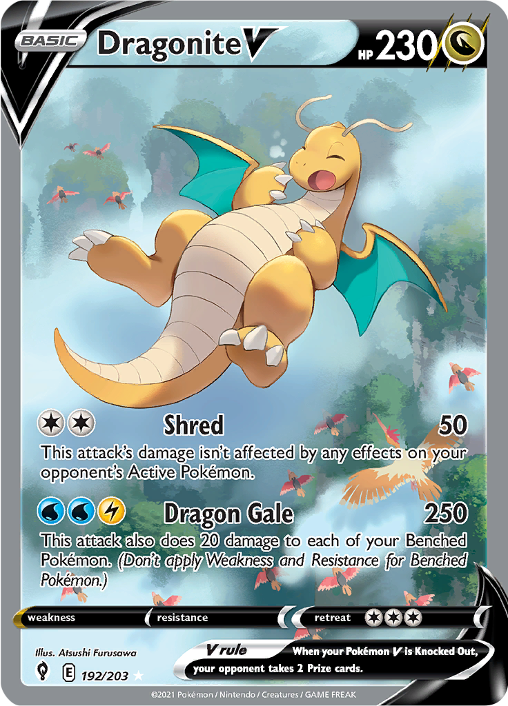 Dragonite V 192/203 Alternate Art Ultra Rare Englisch