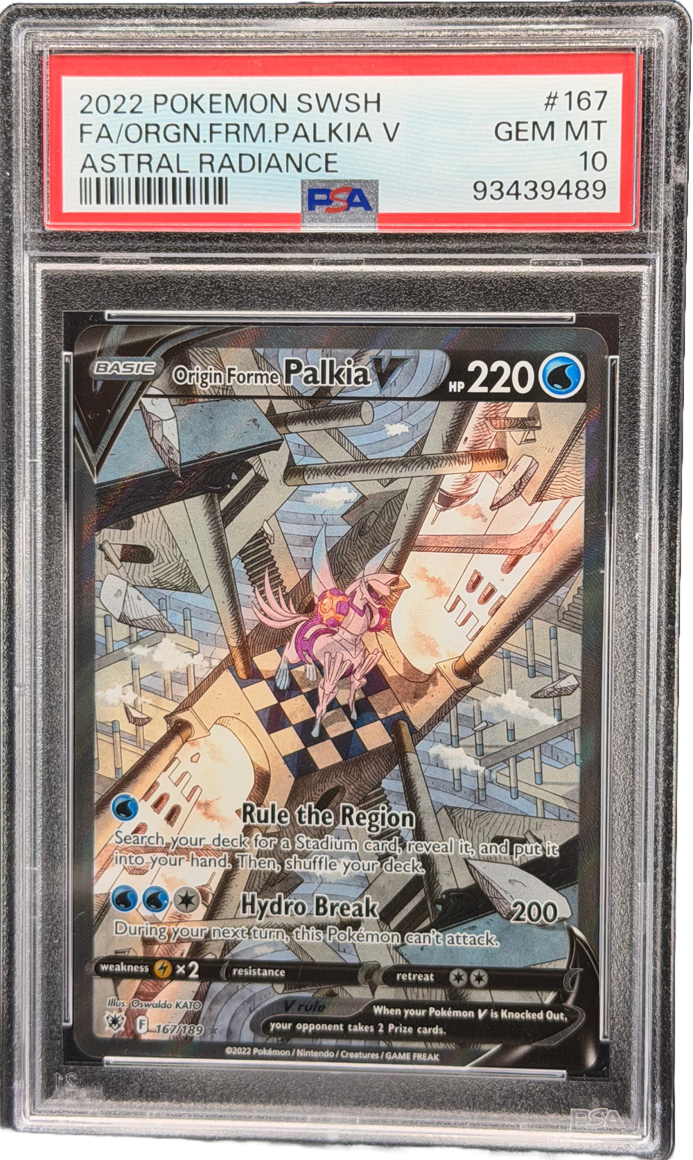 Origin Forme Palkia V (ASR 167) PSA 10 EN