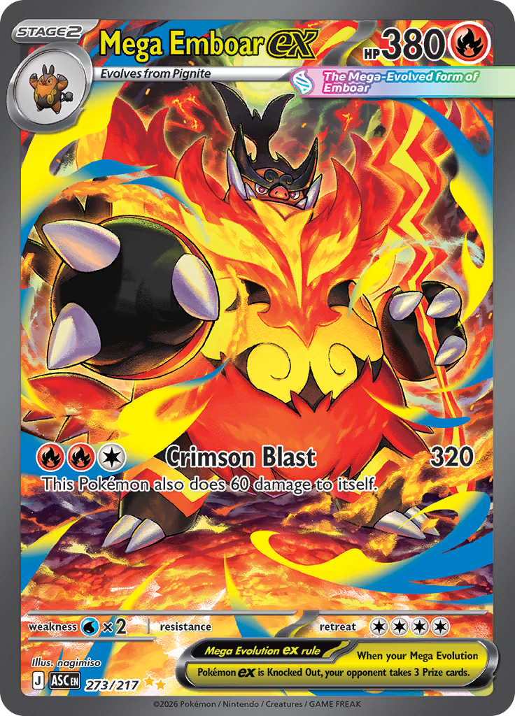 Mega Emboar ex (273/217) - Special Illustration Rare EN NM