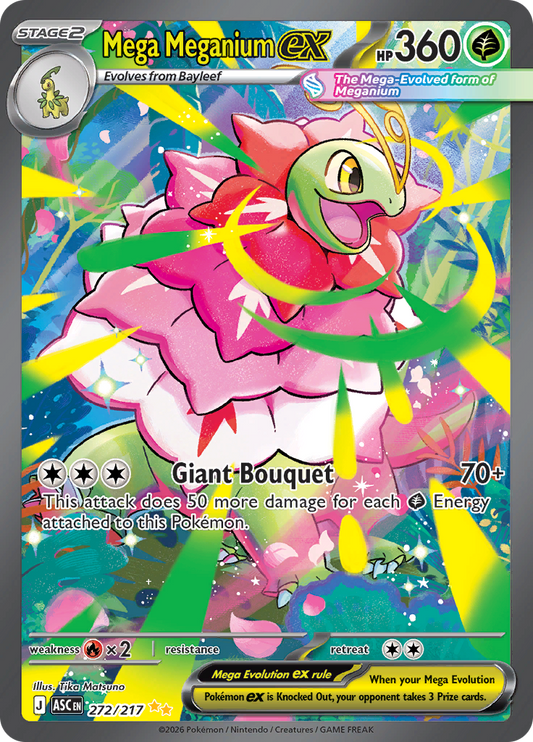 Pokemon TCG Mega Meganium ex 272/217 Special Illustration Rare Englisch Near Mint