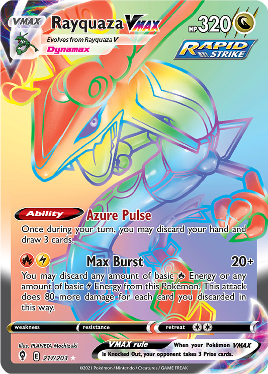 Rayquaza VMAX 217/203 Rainbow Rare Englisch