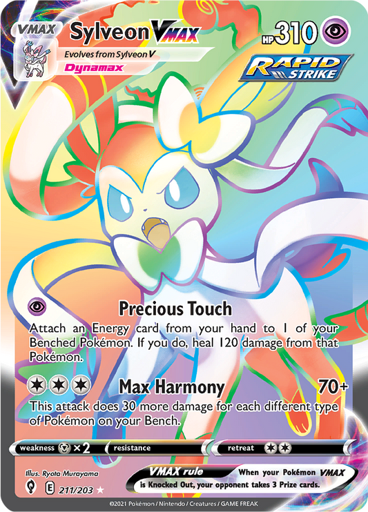 Sylveon VMAX 211/203 Rainbow Rare Englisch
