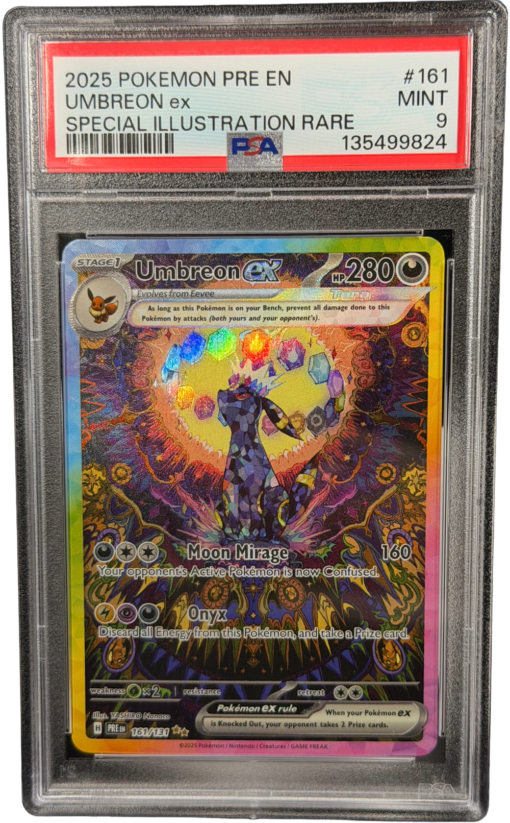 Umbreon ex (PRE 161) PSA 9 EN